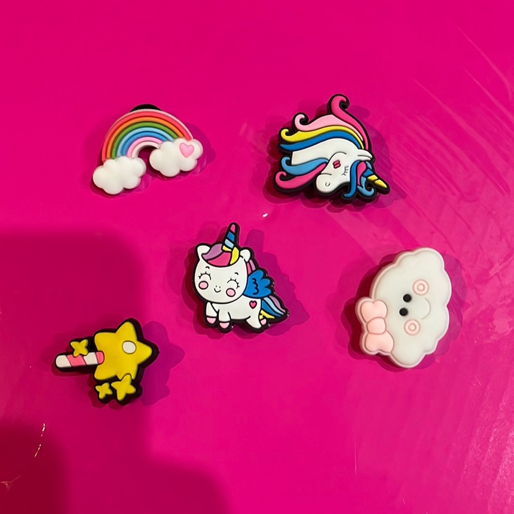 5 Unicorn theme Croc Charms